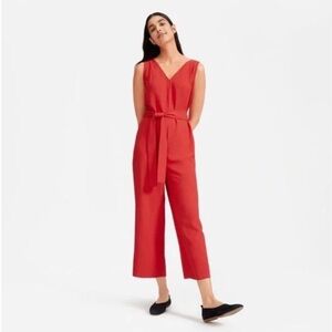 Everlane Japanese GoWeave red jumpsuit